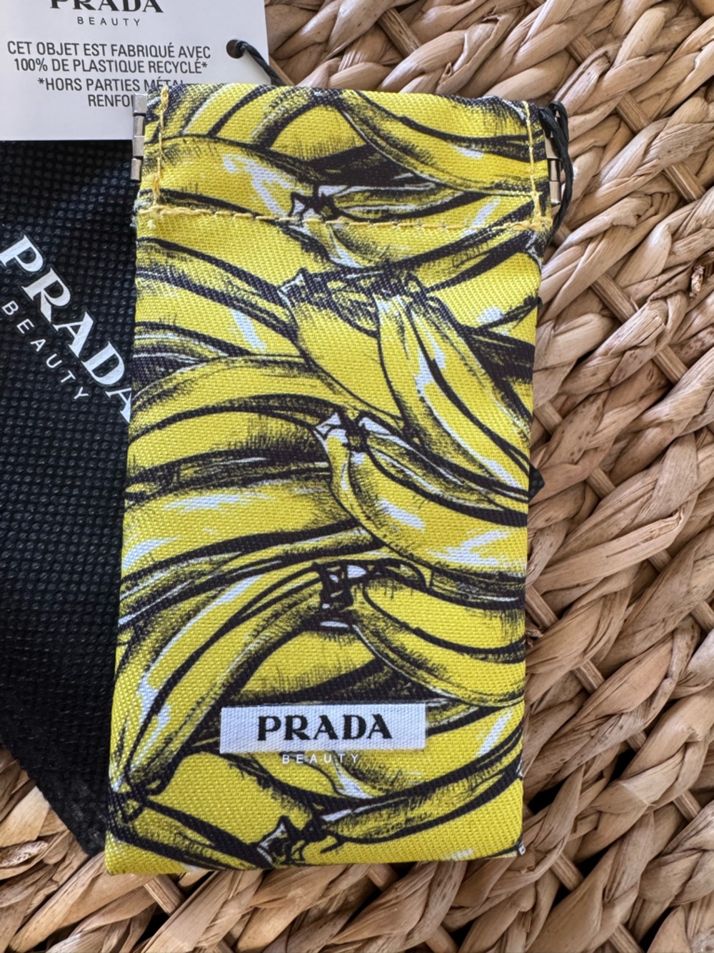 NWT Prada Yellow Banana Print Lipstick Pouch - Picture 4 of 5
